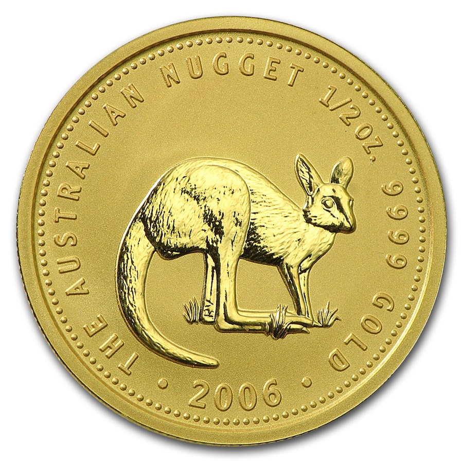 2006 Australia 1/2 oz Gold Kangaroo BU