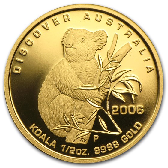 2006 Australia 1/2 oz Gold Koala Proof (In Capsule) 2006 Australia 1/2 oz Gold Koala Proof (In Capsule)