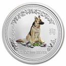 2006 Australia 1/2 oz Silver Year of the Dog BU (Colorized)
