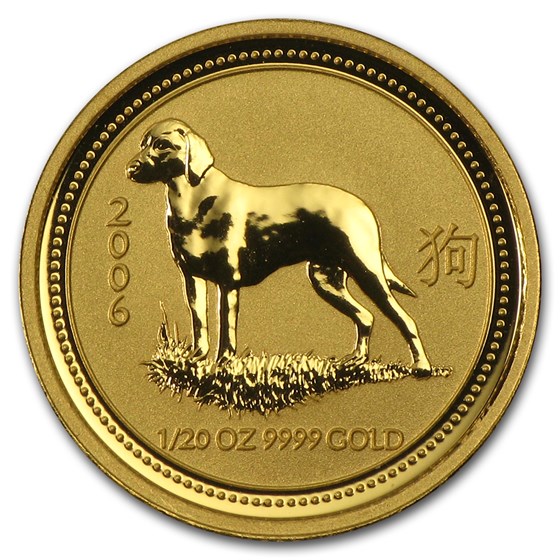 2006 Australia 1/20 oz Gold Lunar Dog BU (Series I) 2006 Australia 1/20 oz Gold Lunar Dog BU (Series I)