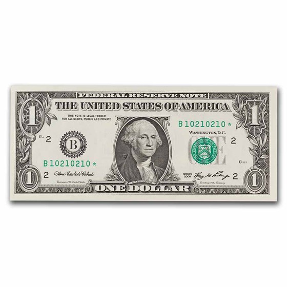 2006* (B-New York) $1.00 FRN CU (Fr#1932-B*) Star Note!