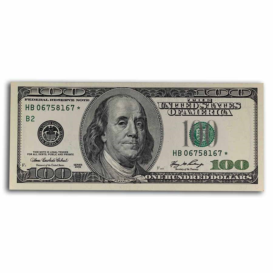 2006* (B-New York) $100 FRN AU (Fr#2180-B*) Star Note