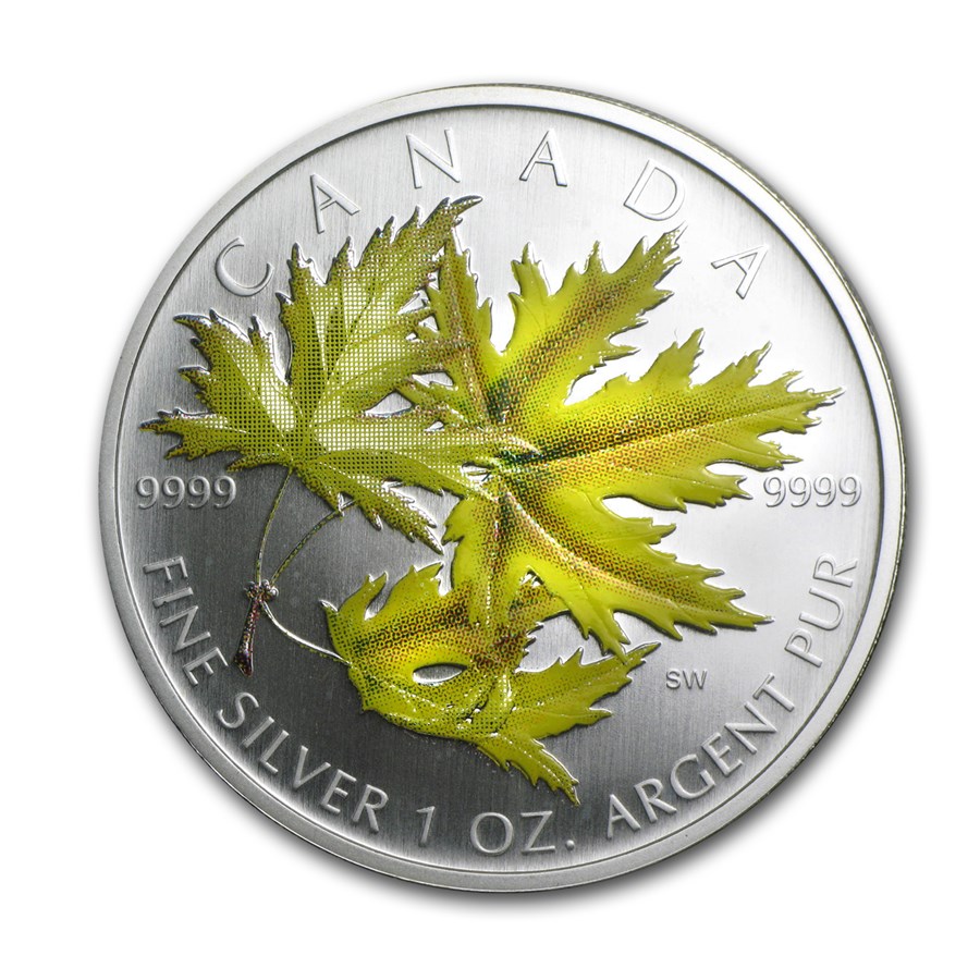 2006 Canada 1 oz Silver $5 Maple Leaf (Colorized)