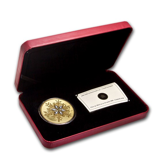 2006 Canada Proof Gold $300 Crystal Snowflake 2006 Canada Proof Gold $300 Crystal Snowflake
