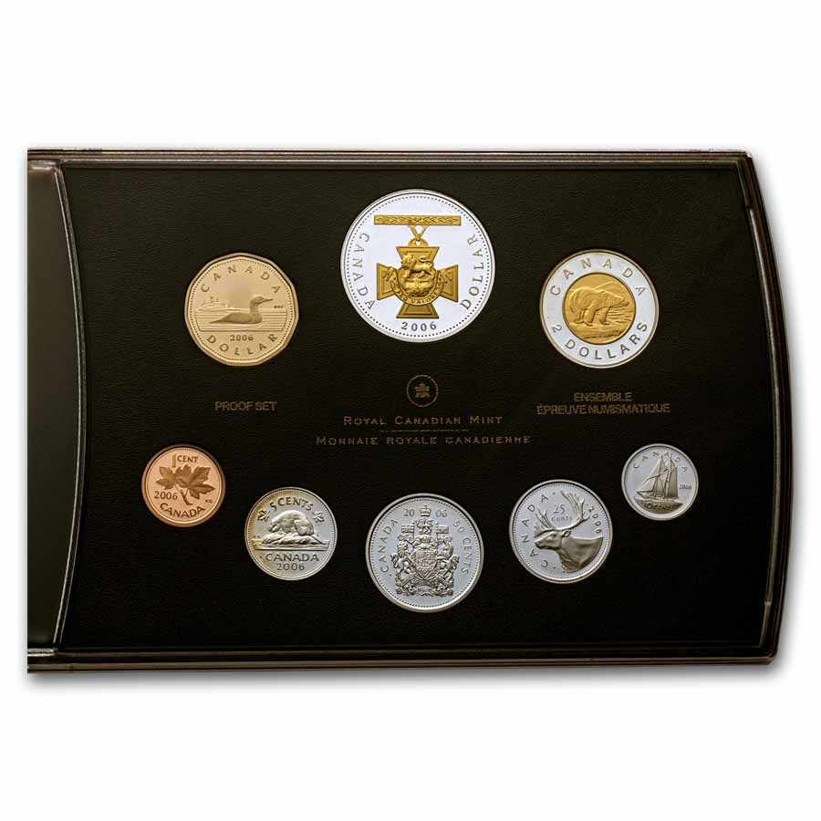 2006 Canada Silver Dollar Proof Set 150th Anniv Victoria Cross