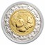 2006 China 1/2 oz Gold Bimetallic Panda Lunar Dog Proof