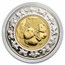 2006 China 1 oz Gold Bimetallic Panda Lunar Dog Proof