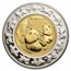 2006 China 1 oz Gold Bimetallic Panda Lunar Dog Proof