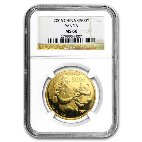 2006 China 1 oz Gold Panda MS-66 NGC 2006 China 1 oz Gold Panda MS-66 NGC