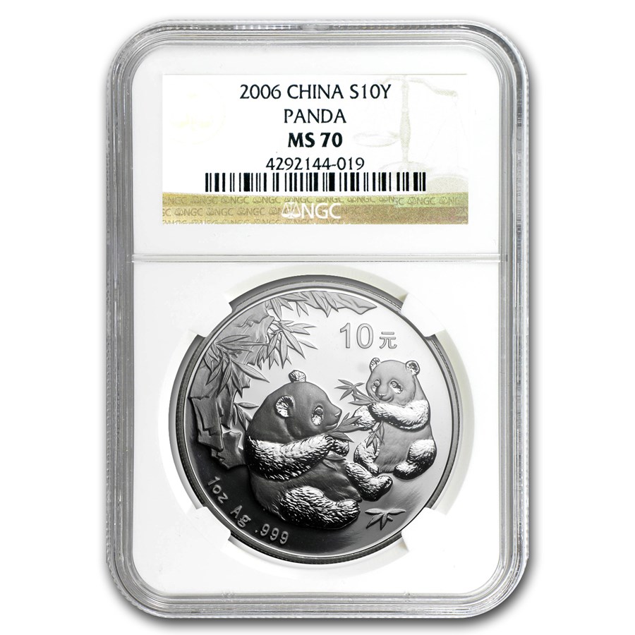 2006 China 1 oz Silver Panda MS-70 NGC