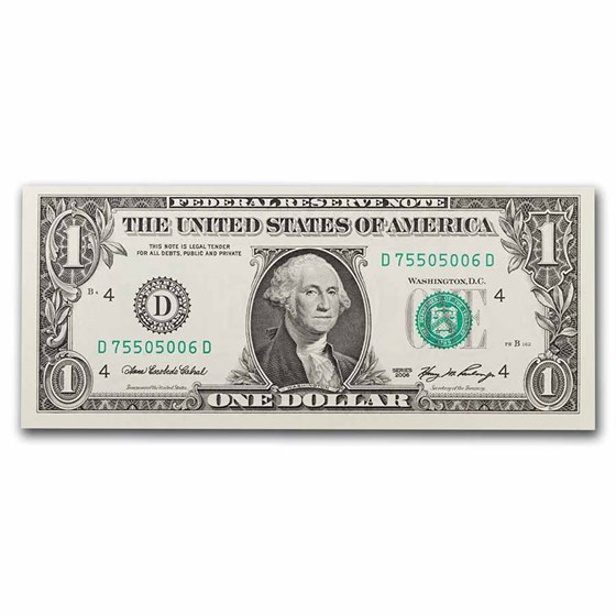 2006 (D-Cleveland) $1.00 FRN CU (Fr#1933-D) 2006 (D-Cleveland) $1.00 FRN CU (Fr#1933-D)