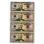 2006 (D-Cleveland) $50 FRN CU (Fr#2130-D) 4 Note Uncut Sheet