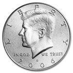 2006-D Kennedy Half Dollar 20-Coin Mint Roll BU (Mint Wrapped)