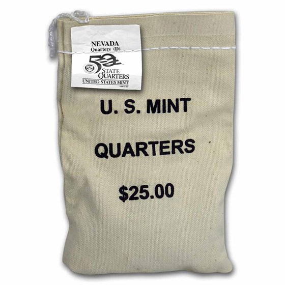 2006-D Nevada State Quarter $25 Sealed Mint Bag BU 2006-D Nevada State Quarter $25 Sealed Mint Bag BU