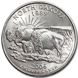 2006-D North Dakota State Quarter BU