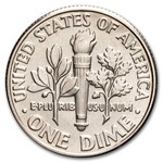 2006-D Roosevelt Dime 50-Coin Roll BU