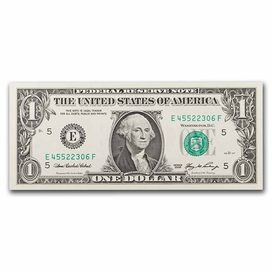2006 (E-Richmond) $1.00 FRN CU (Fr#1933-E) 2006 (E-Richmond) $1.00 FRN CU (Fr#1933-E)