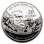 2006 France Silver €20 Jules Verne Proof (Center of the Earth)