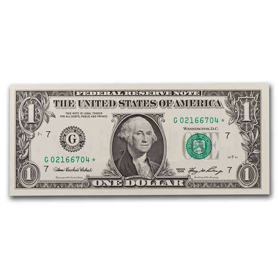 2006* (G-Chicago) $1.00 FRN CU (Fr#1933-G*) Star Note!