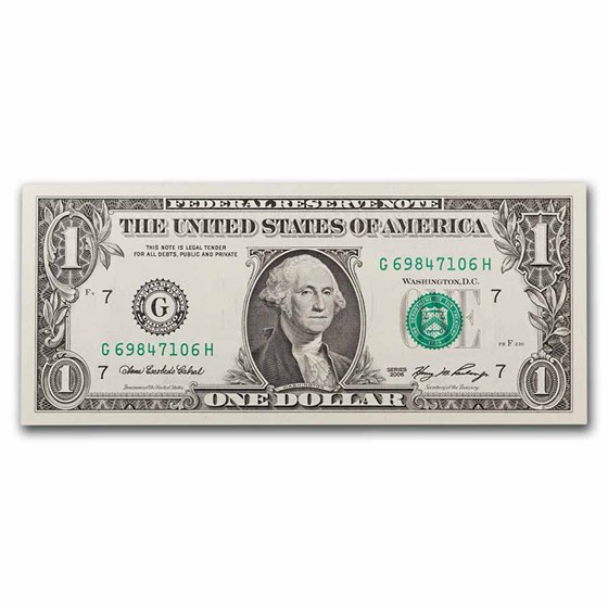 2006 (G-Chicago) $1.00 FRN CU (Fr#1933-G) 2006 (G-Chicago) $1.00 FRN CU (Fr#1933-G)