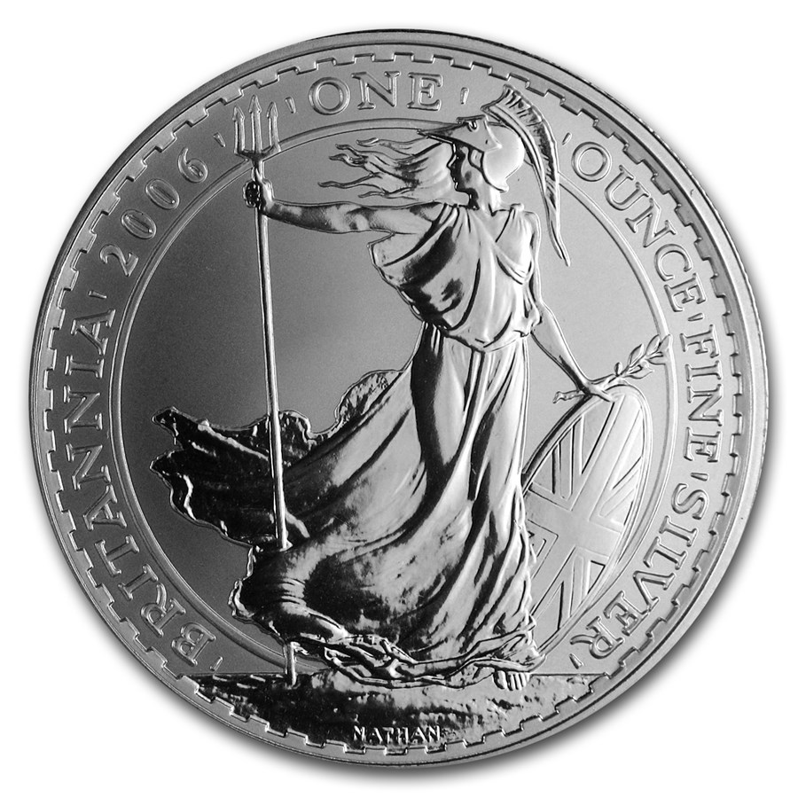 2006 Great Britain 1 oz Silver Britannia BU