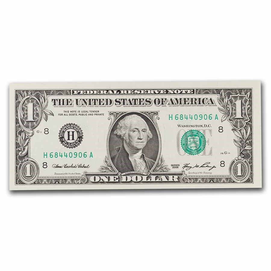 2006 (H-St. Louis) $1.00 FRN CU (Fr#1933-H)