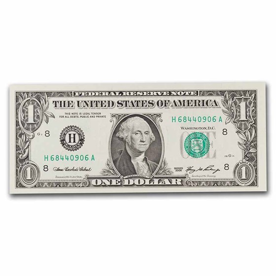 2006 (H-St. Louis) $1.00 FRN CU (Fr#1933-H) 2006 (H-St. Louis) $1.00 FRN CU (Fr#1933-H)