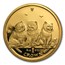 2006 Isle of Man 1 oz Gold Exotic Shorthair Kittens Cat BU