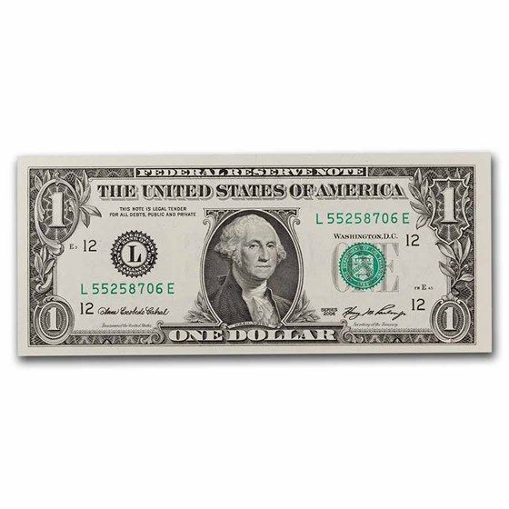 2006 (L-San Francisco) $1.00 FRN CU (Fr#1933-L)