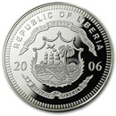 2006 Liberia Silver $20 US Constitution Proof
