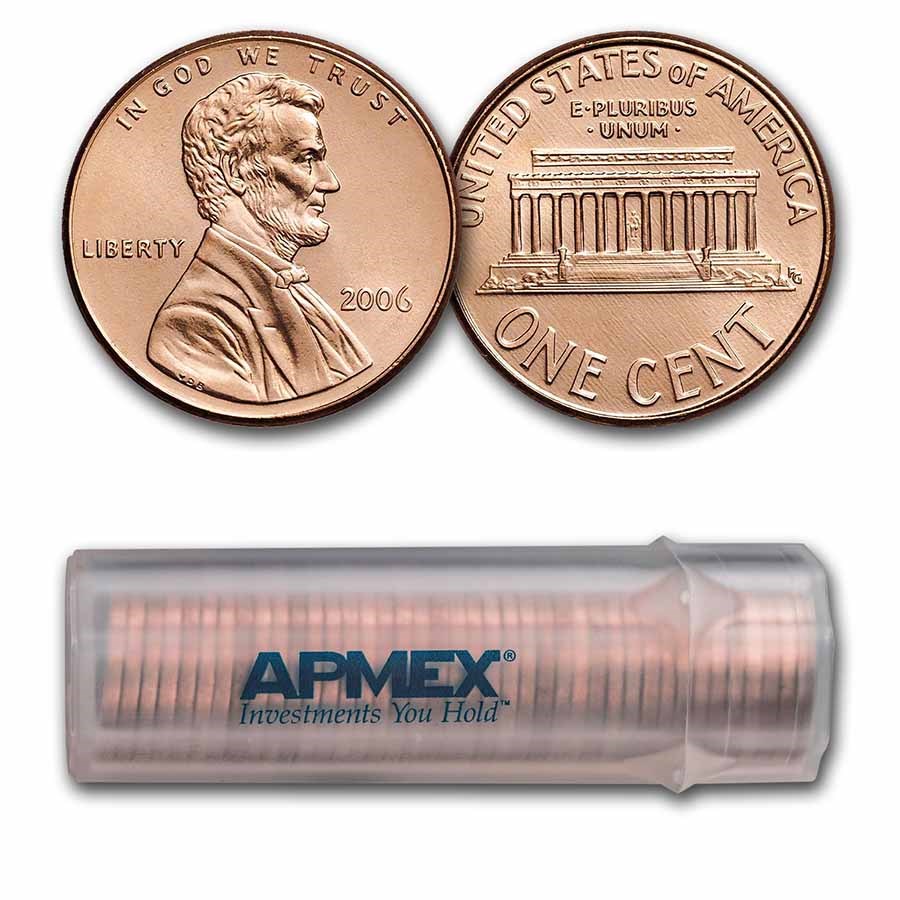2006 Lincoln Cent 50-Coin Roll BU