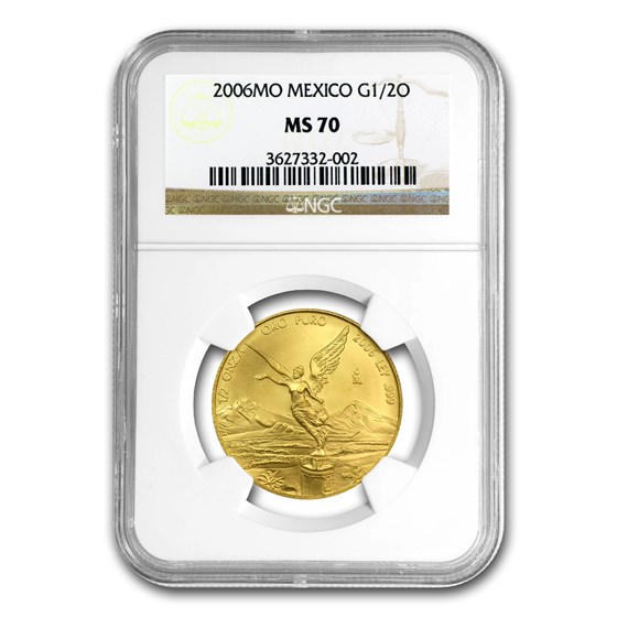 2006 Mexico 1/2 oz Gold Libertad MS-70 NGC 2006 Mexico 1/2 oz Gold Libertad MS-70 NGC