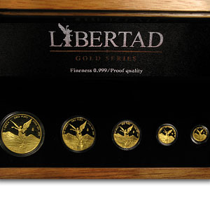 Buy 5-Coin 2006 Mexican Gold Libertad Proof Set (1.9 oz, Wood Box