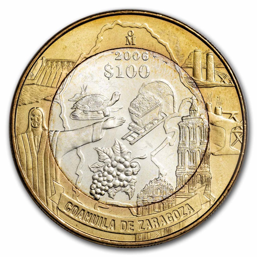 Buy 2006 Mexico Bimetallic 100 Pesos Coahuila BU (2nd Edition) | APMEX