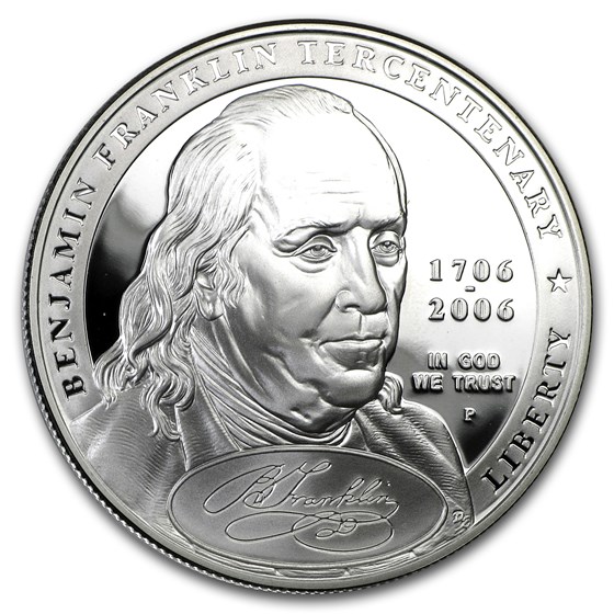 2006-P Ben Franklin Founding Father $1 Silver Commem Prf (w/Box) 2006-P Ben Franklin Founding Father $1 Silver Commem Prf (w/Box)