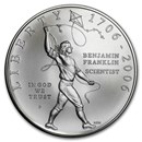 2006-P Ben Franklin Scientist $1 Silver Commem BU (Capsule only)