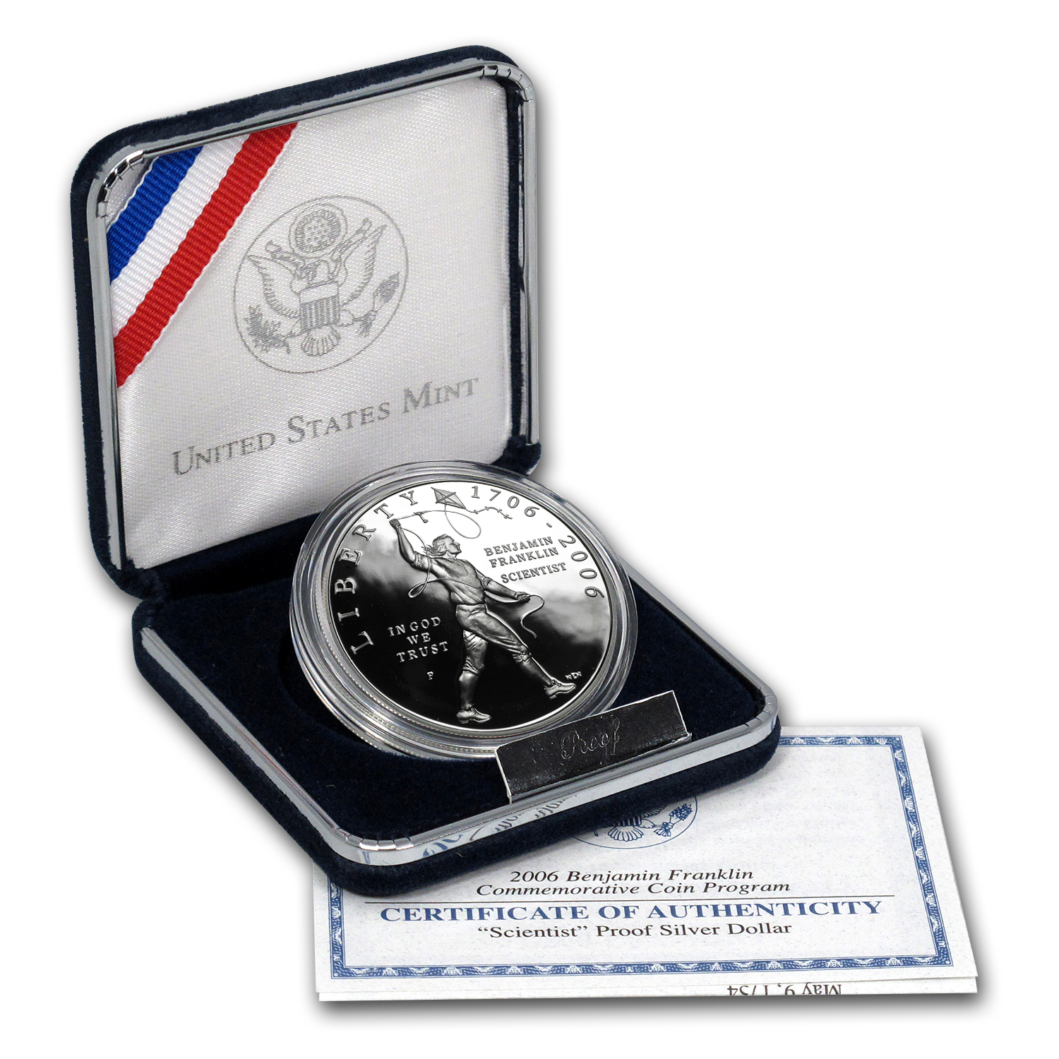 Buy 2006-P B Franklin Sci $1 Silver Com Pf Box COA | APMEX