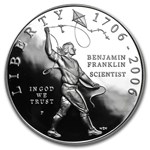 2006-P Ben Franklin Scientist $1 Silver Commem Prf (w/Box & COA)