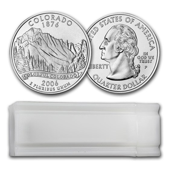 2006-P Colorado Statehood Quarter 40-Coin Roll BU 2006-P Colorado Statehood Quarter 40-Coin Roll BU