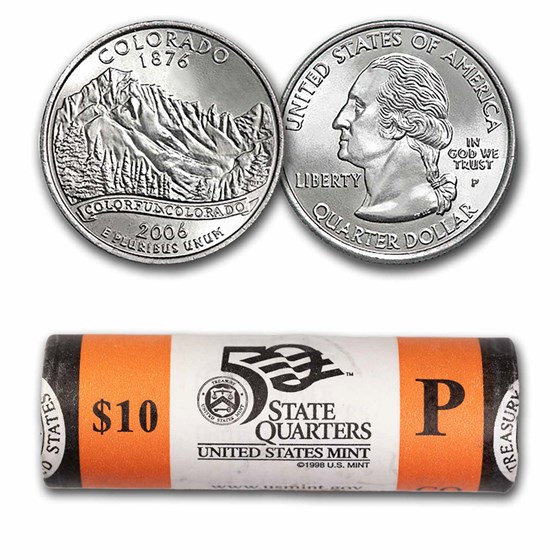 2006-P Colorado Statehood Quarter 40-Coin Roll (Mint Wrapped) 2006-P Colorado Statehood Quarter 40-Coin Roll (Mint Wrapped)