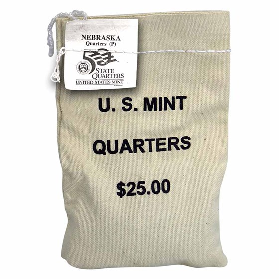 2006-P Nebraska State Quarter $25 Sealed Mint Bag BU