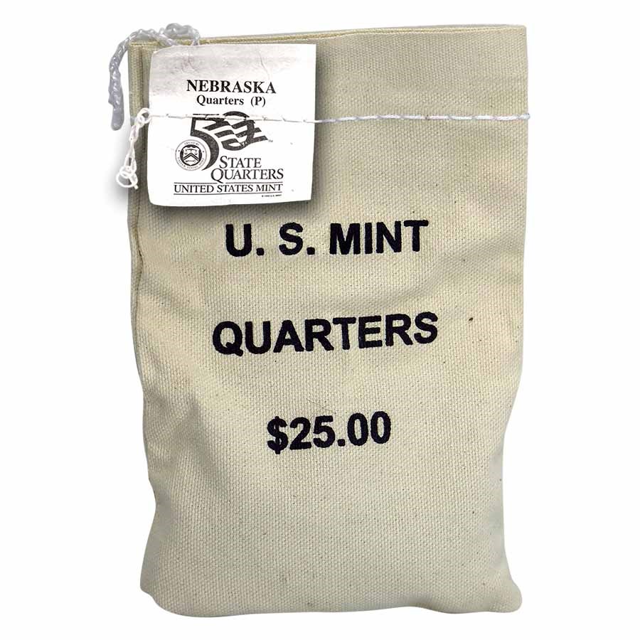 2006-P Nebraska State Quarter $25 Sealed Mint Bag BU