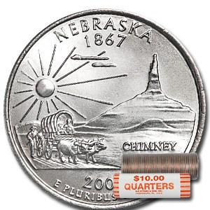 2006-P Nebraska Statehood Quarter 40-Coin Roll BU 2006-P Nebraska Statehood Quarter 40-Coin Roll BU