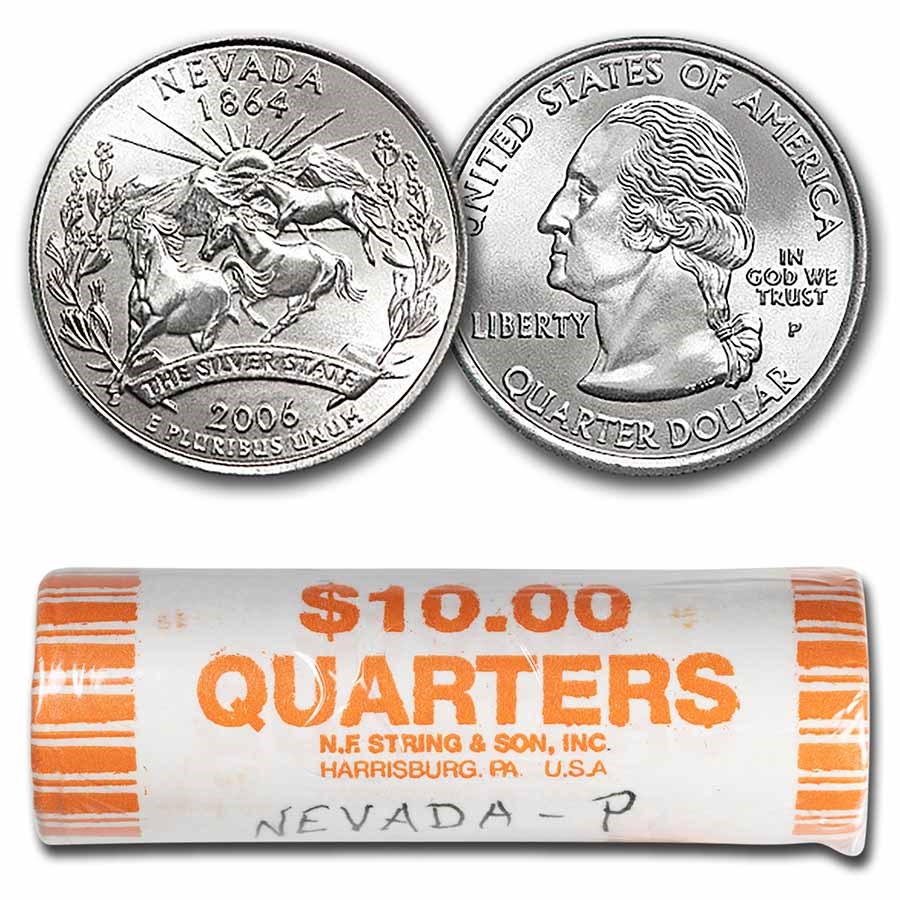 2006-P Nevada Statehood Quarter 40-Coin Roll BU