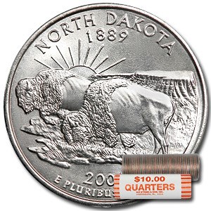2006-P North Dakota Statehood Quarter 40-Coin Roll BU 2006-P North Dakota Statehood Quarter 40-Coin Roll BU