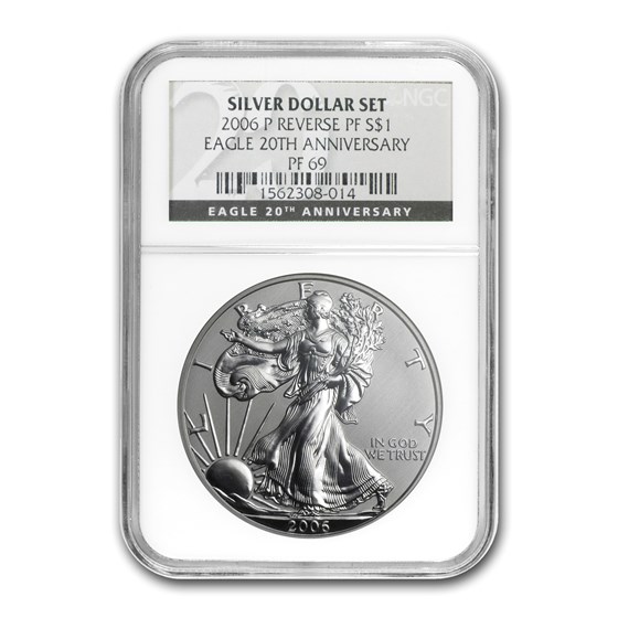 2006-P Reverse Proof Silver Eagle PF-69 NGC (Black Label) 2006-P Reverse Proof Silver Eagle PF-69 NGC (Black Label)