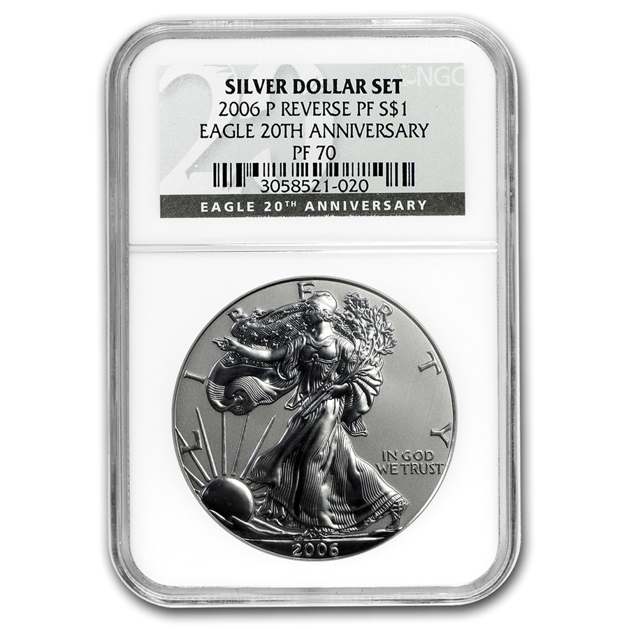 2006-P Reverse Proof Silver Eagle PF-70 NGC (Black Label)