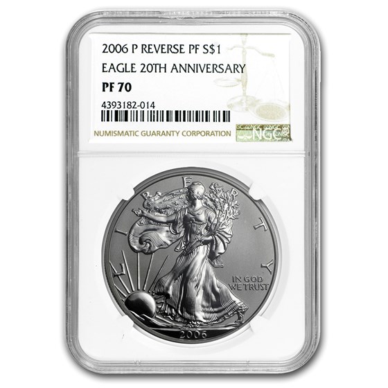 2006-P Reverse Proof Silver Eagle PF-70 NGC 2006-P Reverse Proof Silver Eagle PF-70 NGC