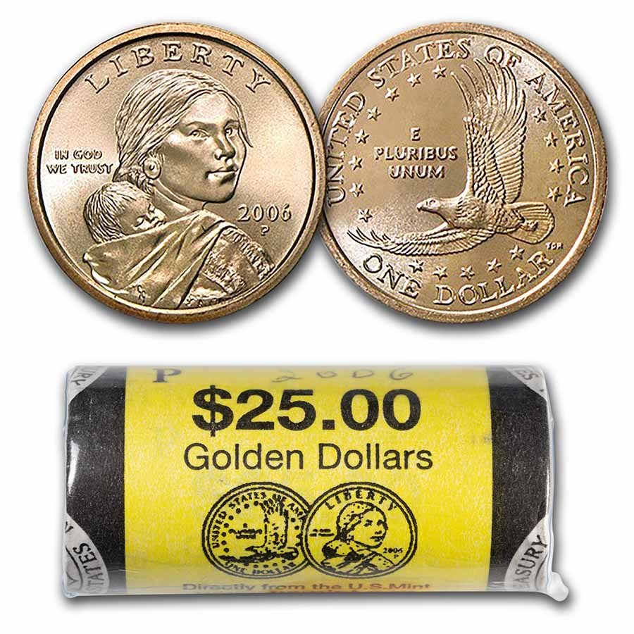 Buy 2006P Sacagawea Dollar (25Coin Mint Roll) BU APMEX