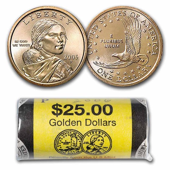 2006-P Sacagawea Dollar (25-Coin Roll) BU 2006-P Sacagawea Dollar (25-Coin Roll) BU